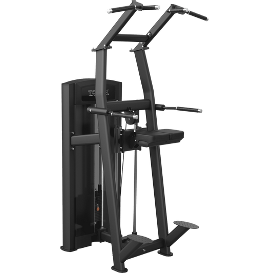 Appareil professionnel de tractions assistées, tractions à la barre fixe et dips PLX-6350