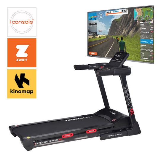 Tapis de course Experience Plus AC | Compatible Bluetooth avec Strava, Kinomap et autres