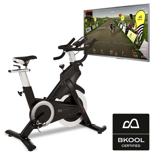 Vélo d'intérieur intelligent SRX Evolve | Compatible Bluetooth avec Strava, Kinomap, Bkool et Zwift