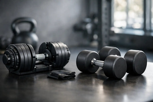 Halteres ajustáveis ou fixos para o seu treino
