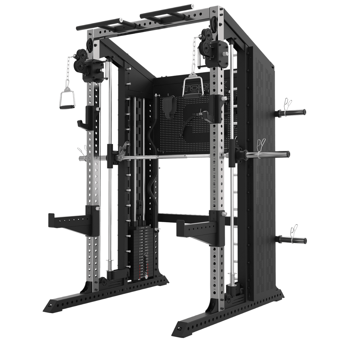 Multi Power Dobrável Asx 8000 - Dupla polia, Smith e Rack