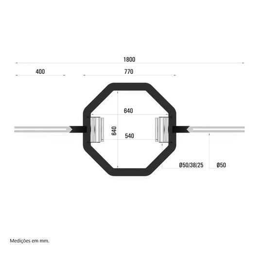 Barra Hexagonal Olímpica OSB-PRO